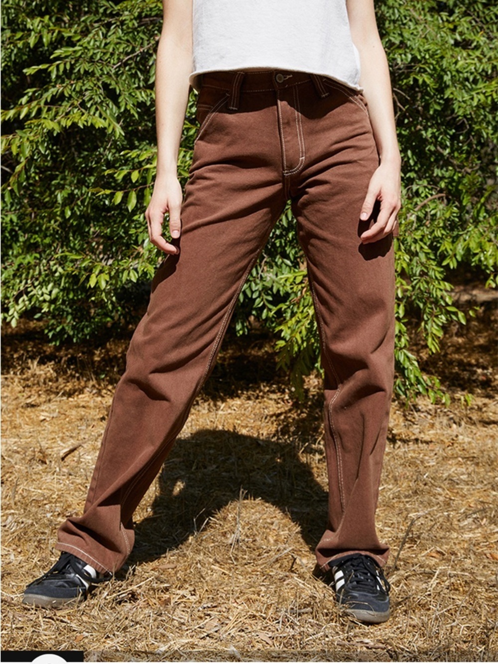 J. Galt Unisex Brown Contemporary Carpenter Pants Sz Sm